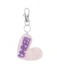 Personalized Custom Acrylic Heart-Shaped Name Valentine's Day Couples Same Style Acrylic Key Chain Four Seasons Exclusive Suitable For Lovers And Friends Best Fashion Items