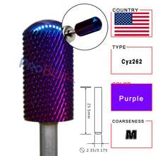 RolinStar Both Hand Tungsten 6.6 Purple Large Round Top Barrel Carbide Barrel Nail Drill Bit And Best Remover For Powder - Multicolor - View 9