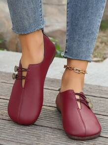 Nuevos mocasines de suela blanda importados de Europa y Estados Unidos, zapatos casuales cómodos tipo "abuela" con diseño versátil de fácil calzado
