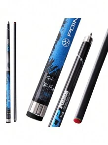 Taco de billar de fibra de carbono con efecto "veneno", 2 piezas de 58" palos de billar con agarre de goma, palos de billar profesionales de baja deflexión con junta de acero inoxidable y punta de 12,5 mm, disponible en 4 estilos para elegir libremente