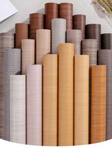 1 Pc PVC Kitchen Sticker, Modern Wood Grain Pattern Kitchen Wall Renovation Sticker
