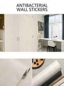 1 Pc PVC Kitchen Sticker, Modern Wood Grain Pattern Kitchen Wall Renovation Sticker