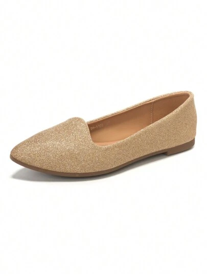 Ballerinas Casual Minimalist Glitter Flat Loafers