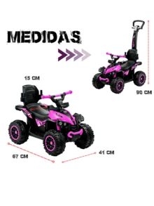 Mini Electric ATV With Lights 2 In 1 - Violet Purple - View 3
