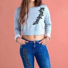 1pc Large Leaf Embroidered Iron-On Patch, Suitable As Valentine's Day, Mother's Day, Teacher's Day Party Dress, Jacket, Jeans Decoration Accessory, Available In Multiple Colors Including Green - Multicolor - View 8