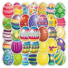 50 Sheets Easter Egg Graffiti Stickers, Exquisite And Fashionable Personalized Decorative Stickers, Waterproof Stickers For Suitcases, Diy Decorative Stickers For Laptops, Guitars, Water Bottles, Motorcycles