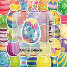 50 Sheets Easter Egg Graffiti Stickers, Exquisite And Fashionable Personalized Decorative Stickers, Waterproof Stickers For Suitcases, Diy Decorative Stickers For Laptops, Guitars, Water Bottles, Motorcycles