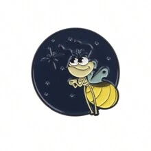 Disney 1 pieza Broche de esmalte con diseño de rana y princesa luciérnaga - insignia encantadora para mochila, ropa y accesorios como prendedor para prendas, bolsos y charm escolar