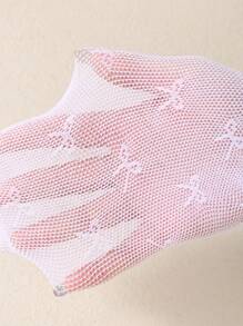 1-Piece White Bowknot Cool Summer Jumpsuit Stockings For Baby Girls. Ideal For Girls' Birthday Parties. Suitable For Baby Girls Aged 0 - 3.