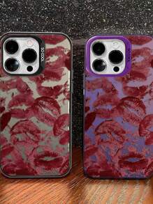 1 Peça Capa de Celular Anti-queda com Design de lábio vermelho de Personalidade Compatível com iPhone 11 12 13 14 11pro Max 12pro Max 13pro Max 14pro Max Xr 15 15 Pro 15 Pro Max e Série Compatível com Samsung Galaxy