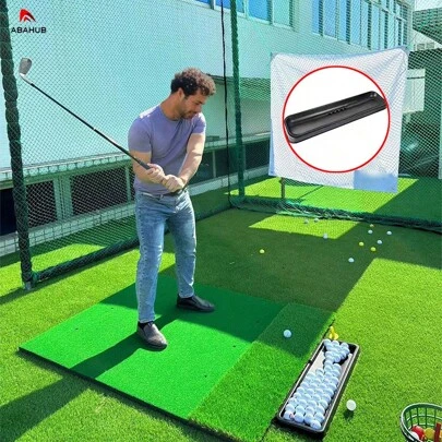 ABAHUB En golfbollsbricka, golfbollsdispenser, långsträckt golfförvaringsenhet, golfbollsförvaringsbehållare, golfträningstillbehör, lämplig för hemmaträning inomhus och utomhus.