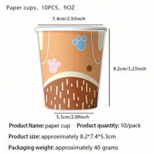 إكسسوارات وتزيينات لحفلة عيد ميلاد كلب أزرق وردي - أطباق ومناديل زرقاء وردية - أطباق ورقية زهرية لحفلات أعياد الميلاد. أنا هنا، مرحبا، أنا صاحب عيد الميلاد