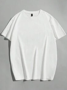 2025 New Summer White Poker Print Casual T-Shirt For Men, Streetwear