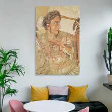 1PCS Framed Battle Of Issus Mosaic Canvas Painting Alexander The Great Poster Wall Art Decoration Canvas Prints For Home Room Decoration Bedroom Decoration Gift Poster, Suitable For Living Room Dining Room Study Kitchen Hotel Office Apartment Cafe Studio Bar Bathroom Dressing Room Corridor Wall Decoration