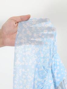 Set de 2 piezas de bikini estilo ditsy floral sexy, nueva europea y estadounidense, para verano y vacaciones en la playa