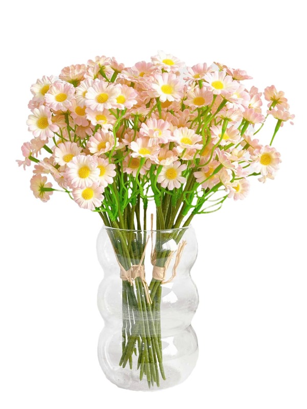 1 pieza/2 piezas/6 piezas Ramo de flores de margarita rosas artificiales de estilo coreano, frescas y sencillas, decoración moderna y sencilla para el hogar, flores artificiales para Pascua, otoño, decoración de otoño
