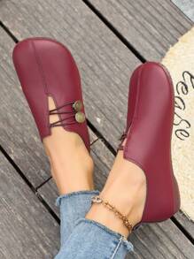 Nuevos mocasines de suela blanda importados de Europa y Estados Unidos, zapatos casuales cómodos tipo "abuela" con diseño versátil de fácil calzado
