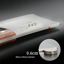 1 Piece Bone Knife, Heavy Butcher's Axe, Machete, Stainless Steel Thickened Blade And Ergonomic Handle, China Kitchen Axe, Multifunctional Professional Knives For Home And Restaurant Use, Household Restaurant Thickened Stainless Steel Axe, For Bone Cutting, Multifunctional Forging, Knocking, Cutting, Multifunctional Stainless Steel Kitchen Knife, For Bone Cutting, Large Bone Cutting, Golden Steel Axe Unique Gift For Men