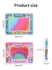 Christmas Decoration Water Drawing Mat - Children's Painting & Writing Colorful Graffiti Drawing Mat Toy With Magic Pen, Educational Toy, Large Size Water Drawing Pad, Neat Neon Color, Suitable For 3-8 Years Old Girls & Boys, Birthday, Christmas, Thanksgiving Gift