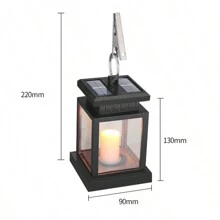 1 pièce Lampe solaire, Lumière de nuit de cour à LED, Bougie suspendue à LED, Décoration de jardin et de maison, Lumière de cour, Atmosphère rétro, Convient pour la décoration extérieure de la maison et du jardin avec éclairage LED