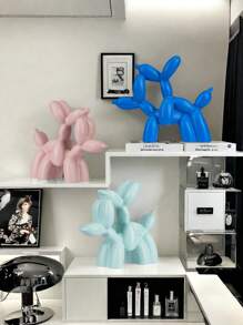 1pc Creative Funny Balloon Dog Sculpture, Modern Art Crouching Balloon Dog Animal Decoration Statue - For Indoor Living Room Farmhouse Bedroom Office Cabinet Shelf Wardrobe Decoration Best Gift