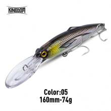 KINGDOM Kingdom Floating Minnow 50g 74g 145mm 160mm Artificial Jerkbaits Sea Fishing Lure Long Casting Swimbait Fishing Hard Baits Seabass