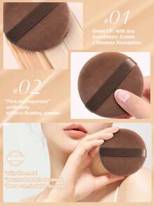 4/8/12/16PCS Makeup Puff Set Soft Circular Powder Puffs