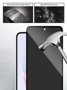 3-Pack Anti-Spy Tempered Glass Screen Protector, Bubble-Free, Easy To Install, Privacy Screen Protector, Privacy Glass Film, Anti-Fingerprint, Compatible With Galaxy S21FE/Galaxy S23FE/Galaxy A54/Galaxy A06