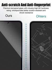 3-Pack Anti-Spy Tempered Glass Screen Protector, Bubble-Free, Easy To Install, Privacy Screen Protector, Privacy Glass Film, Anti-Fingerprint, Compatible With Galaxy S21FE/Galaxy S23FE/Galaxy A54/Galaxy A06