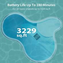 CoasTeering Nebula Akku-Poolroboter, 180 Minuten Laufzeit, Wandklettern und Wasserlinienreinigung, bürstenlose Motoren, intelligente Navigation, Reinigung von in den Boden eingelassenen Pools bis zu 3229 m².