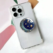 1 件月亮和太阳手机推拉支架，优雅便携的智能手机支架，适用于各种手机壳，兼容 、Android 手机，生日、家人、朋友的礼物，推拉式手机握把、手机支架、手机配件 - 彩色 - 查看 3