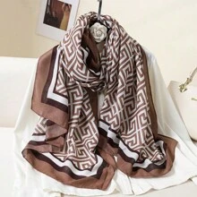 1pc Striped Multi-Use Neck Scarf, Lightweight And Warm For Autumn & Winter - Multicolor - View 3