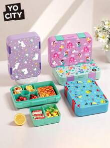 Yocity 1 pieza Fiambrera, Fiambrera dividida, Caja Bento desmontable, Caja de merienda robusta, para picnic, para cantina, organizadores y almacenamiento de cocina, accesorios de cocina - Caja Bento desmontable, adecuada para trabajo y viajes, útiles escolares