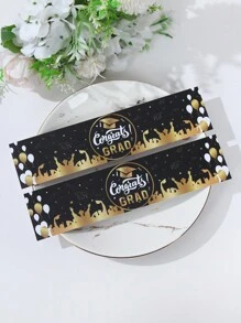 10/24 stuks Afstudeerthema Waterfles Wijnsticker, Zwarte Gouden Afstudeerpet Bedrukte Papieren Labelstickers, 2025 Afstudeerfeest Decoraties Benodigdheden, Afstudeerfeest Decor 2025, Afstudeerdagfeest Diy Cadeau Inpakstickers, Waterfles Etiketten, Feest Gunsten