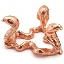 1pc Snake Year Crystal Ball Holder Stand, Snake Year Gift, Metallic 3 Snakes Crystal Ball Base, Handicraft Decor, Home Decoration, Desktop Ornament Gifts Birthday Graduation