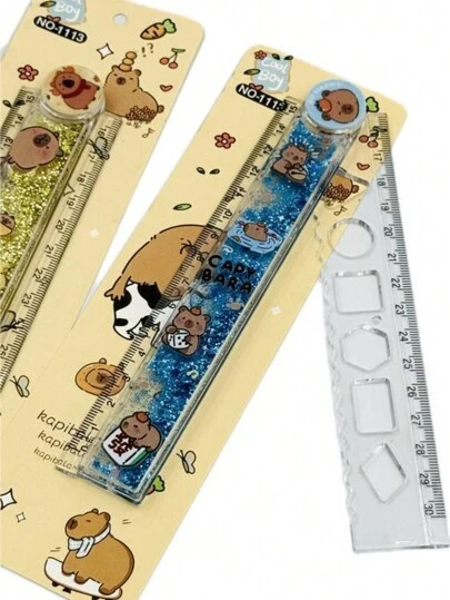 Régua Capivara 15/30 cm com estêncil