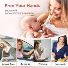 (2 X Pink Packaging) Electric Quiet Hands-Free Breast Pump - Lightweight Electric Breast Pump With Enhanced Leak Protection, 3 Modes And 12 Settings, With 17/19/21/27 Mm Flanges, Suitable For Gifting - 粉色 - 查看 5