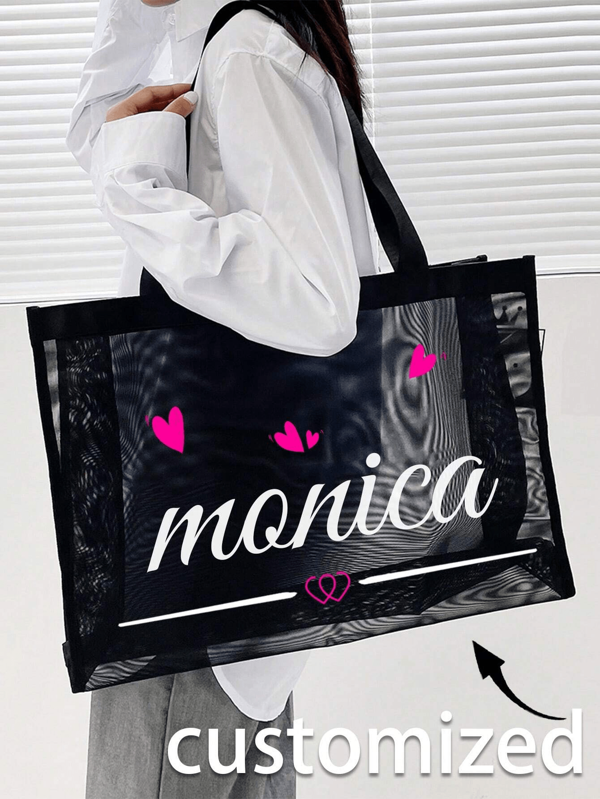 1 bolsa de malha personalizada com seu próprio design, design personalizado (nome, logotipo, texto) Bolsa de ombro dobrável, grande capacidade, leve, estilosa e personalizada, multifuncional, versátil, grande capacidade, leve, funcional, prática, multiuso, colorida, personalizada, para presentes de professores, para universidade, para colegas, para dormitórios, para professores, para meninos e meninas, para adolescentes, alunos do ensino fundamental, alunos do ensino fundamental, alunos do ensino médio, alunos do ensino médio, estudantes universitários, estudantes universitários, calouros, alunos do segundo ano, calouros