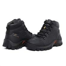 Kit 2 Bota Masculina Bico Borracha Pvc Coturno Cano Alto Tratorado Trabalho Trilha