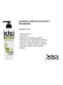 Shampoo libre de Sulfatos y parabenos 450 ml Xiomara profesional cabello sin sulfatos - Shampoo Sin Sulfatos y parabenos - Ver 8
