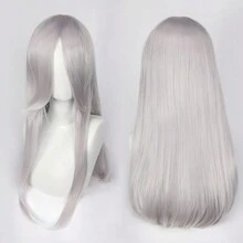 FULCRUM 24 Inch Pink Blue Green Black Anime Costume Long Straight Cosplay Wig Heat Resistant Synthetic Fibers Wig For Party Halloween Christmas