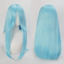 FULCRUM 24 Inch Pink Blue Green Black Anime Costume Long Straight Cosplay Wig Heat Resistant Synthetic Fibers Wig For Party Halloween Christmas