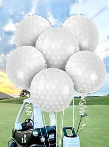 6pcs/Set 18-Inch Golf Theme Balloons, Suitable For Golf Party Decor, Sports Theme Party Decor, Golf Balloons, Birthday Party, Graduation Party Decorations, Easy To Hang And Inflate - Multicolor - View 9