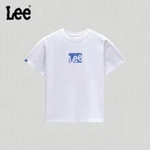 Lee Pure Cotton White Breathable Comfortable Simple Fashionable Boys And Girls Summer Short-Sleeved T-Shirt