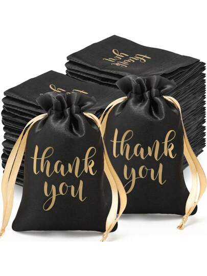 20 pezzi Sacchetti regalo in raso nero, 10 x 14 cm Borsette gioielli con cordoncino, Sacchetti per feste di matrimonio, Sacchetti con cordoncino per decorazioni per compleanni e vacanze