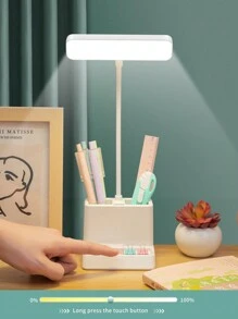 1pc Multi-Functional LED Desk Lamp, Mobile Phone Holder, Pen Holder, Eye-Caring Reading Lamp For Student Dormitory, Desk Lamp