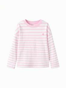 Balabala Camiseta de manga larga a rayas para niños y niñas, primavera