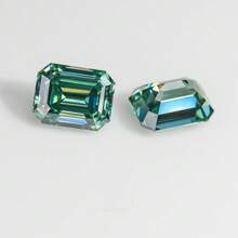 1pc 100% Moissanite Green D Color Emerald Cut VVS1 Moissanite Loose Stone For Jewelry Making With GRA Certificate DIY
