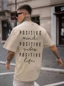 Men Slogan Graphic Tee
