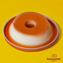 24 Unid Forma Para Mini Pudim 150ml Forneável com Tampa - Galvanotek G367 - Transparente - Visão 5